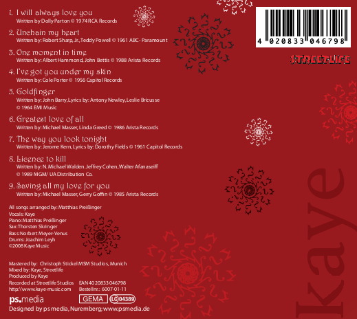CD Cover Rückseite